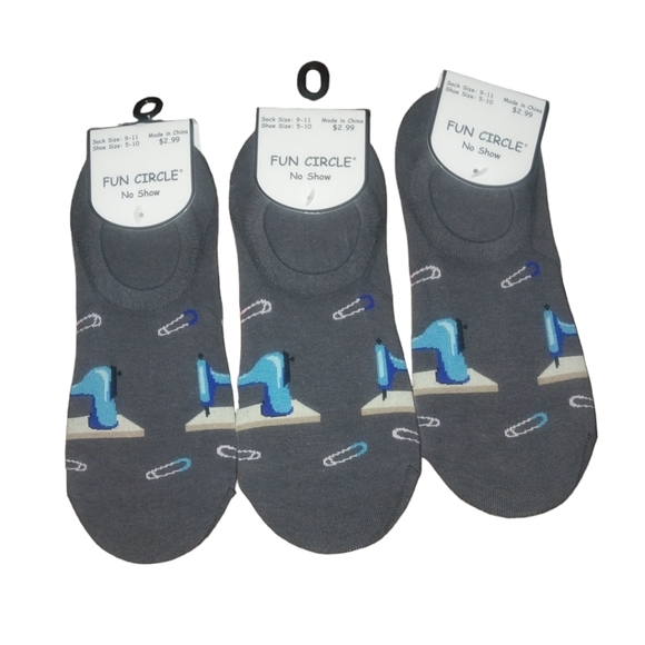 Fun Circle No show ankle socks 3 pack NWT sock sz: 9 - 11, shoe sz: 5 - 10 - Picture 1 of 3